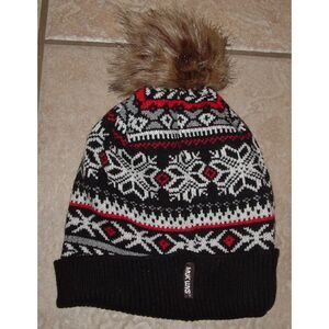 MUK LUKS Unisex One Size Fits Most Stretchy Fair Isle Sweater Ski Beanie Cap